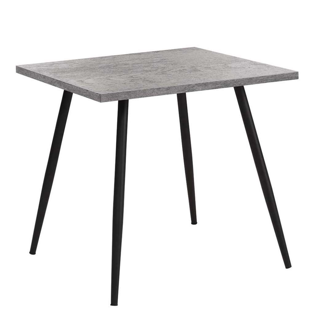 Küchen Tisch im Retrostil Beton Optik Grau und Schwarz