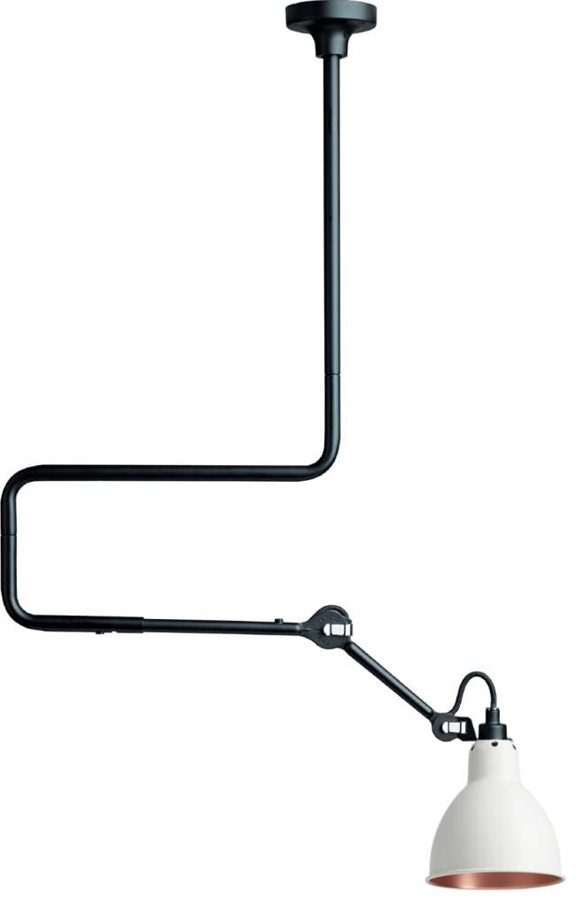 DCW éditions - LAMPE GRAS N°312 Hängeleuchte - weiß/kupfer - rund - indoor