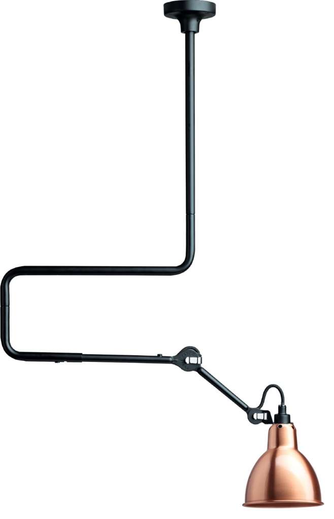 DCW éditions - LAMPE GRAS N°312 Hängeleuchte - kupfer/weiß - rund - indoor