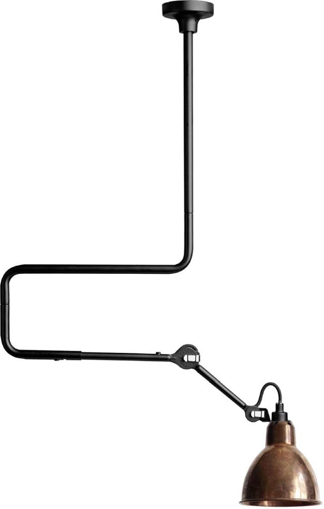 DCW éditions - LAMPE GRAS N°312 Hängeleuchte - ungeschliffenes kupfer - rund - indoor