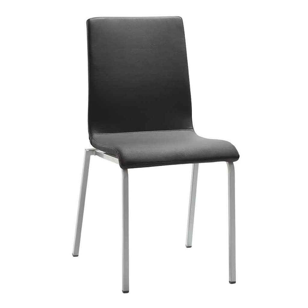 Kuechenstuhl in Dunkelgrau Gestell aus Stahl