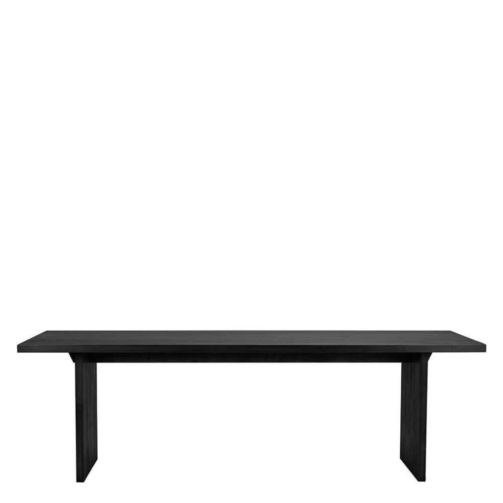 Schwarzer Esstisch aus Esche Massivholz 240 cm breit