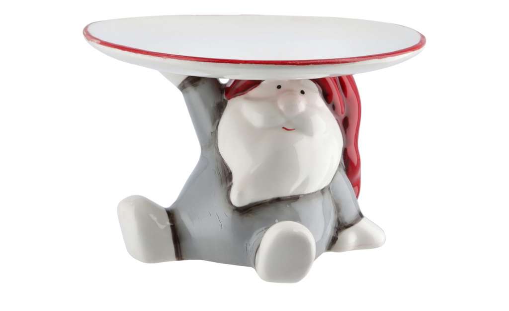 Keksteller  Weihnachtsmann ¦ weiß ¦ Dolomite Geschirr > Etageren - Höffner