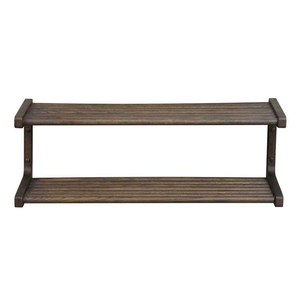 Wandhängeregal aus Eiche Massivholz 2 Schuh Ablagen