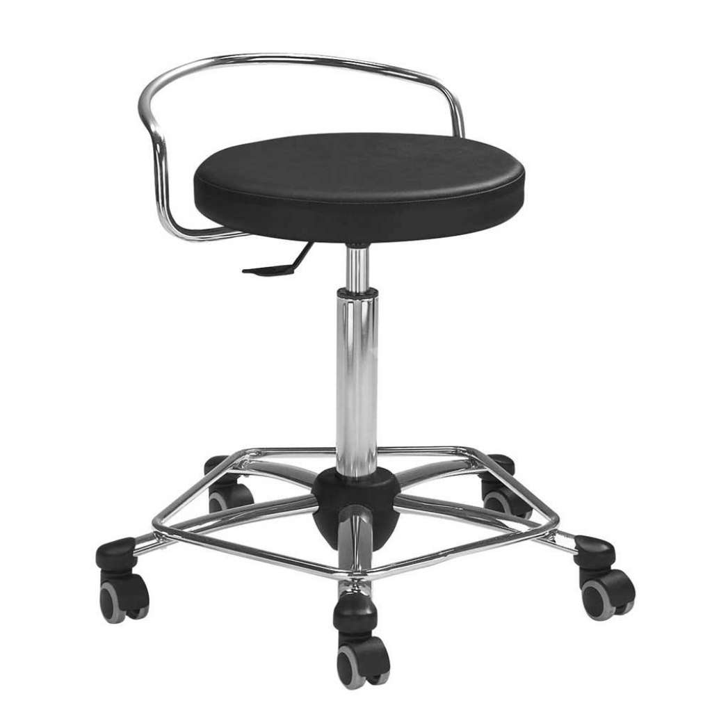 Drehhocker durch Gasdruck höhenverstellbar Bezug Kunstleder schwarz