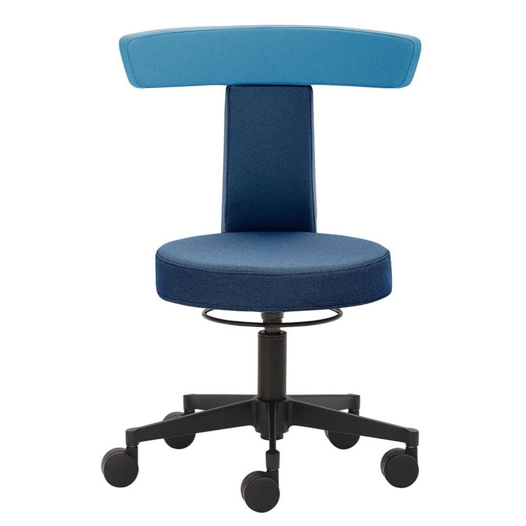 Drehbarer Funktionshocker in modernem Design gepolsterter Rückenlehne