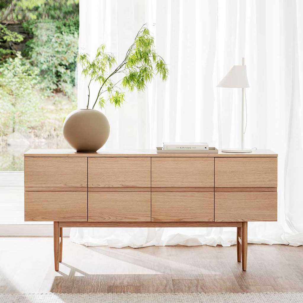 Esszimmersideboard im Skandi Design Holz White Wash