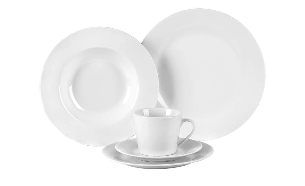 Kombigeschirr Elena 20-teilig ¦ weiß ¦ Porzellan Geschirr > Geschirrsets > Kombiservice - Höffner