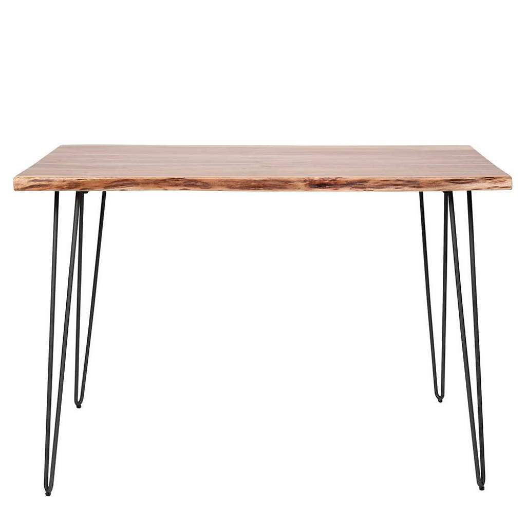 Holz Bartisch mit natürlicher Baumkante Industry und Loft Stil