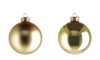 Weihnachtskugel, 6er Set ¦ gold ¦ Glas , Aluminium Ø: 8 Aktuelle Gutschein Aktion > Schlafzimmer Aktion - Höffner