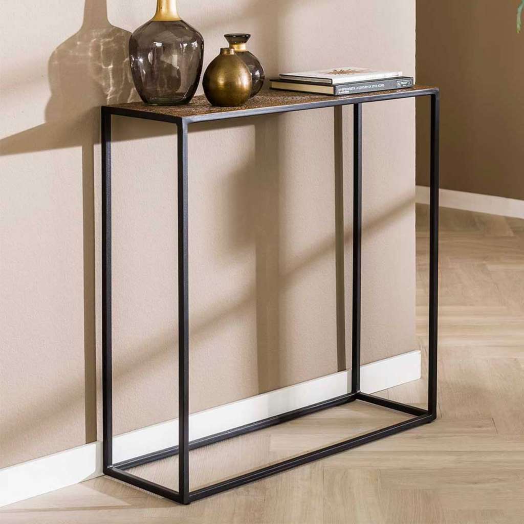 Metall Konsole im Industry und Loft Stil 75 cm breit