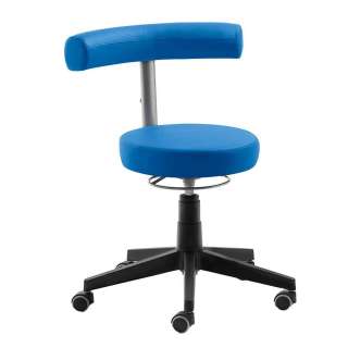 Höhenverstellbarer Arbeitshocker in Blau Schwarz