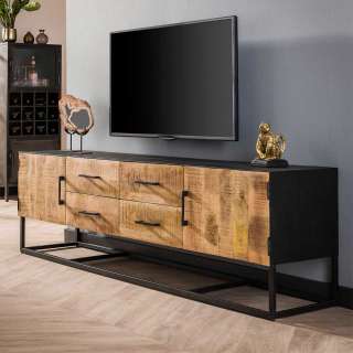 Fernsehunterschrank im Industry und Loft Stil Metallgriffen