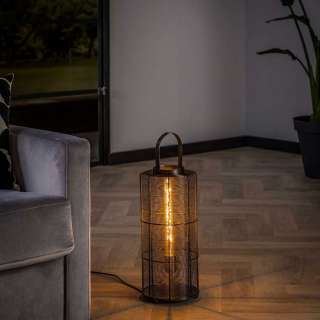 Draht Bodenlampe aus Metall Industry und Loft Stil