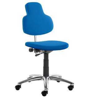 Ergonomischer Bürostuhl in Blau verstellbarer Rückenlehne