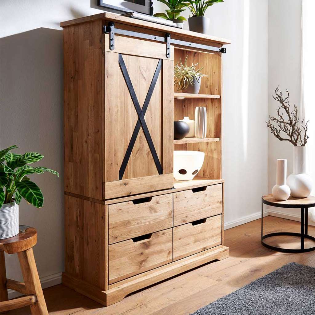 Brotschrank aus Wildeiche Massivholz Landhausstil