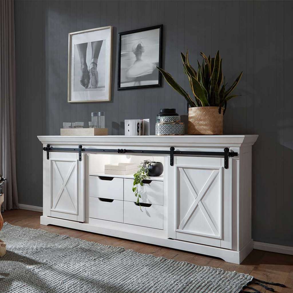Großes Sideboard im Landhausstil Schiebetüren
