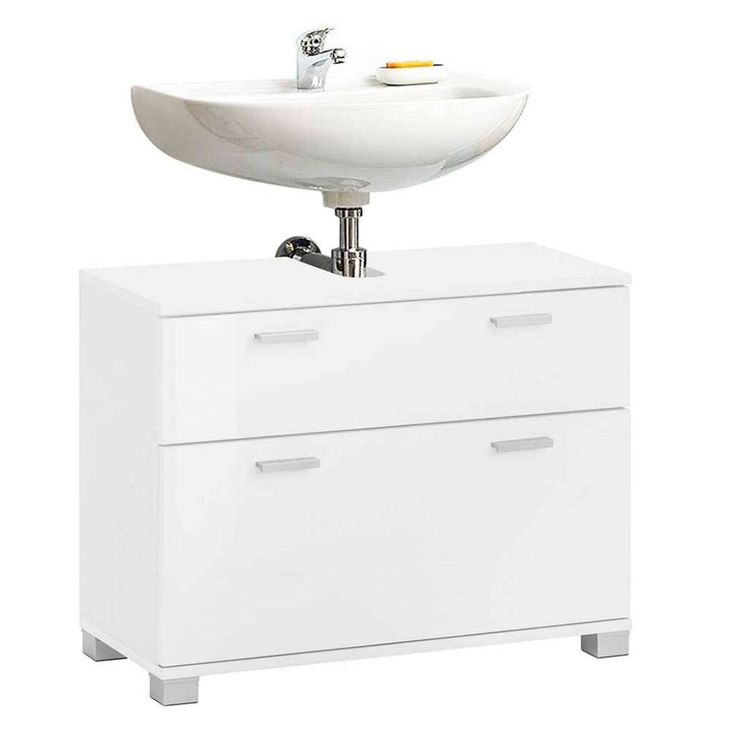Waschbeckenunterschrank weiß Hochglanz modernem Design