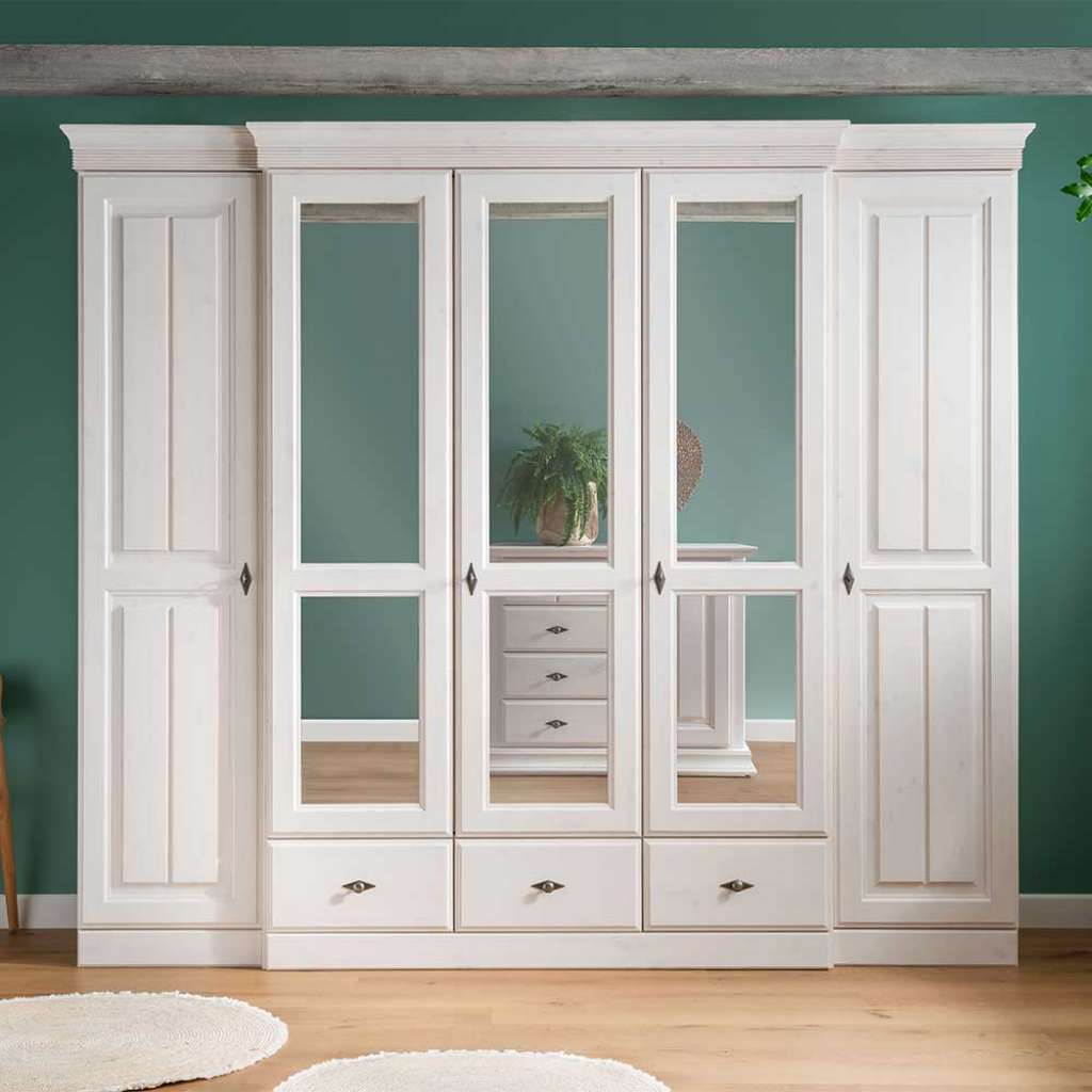 XL Massivholzkleiderschrank im Landhausstil Kiefer Massivholz