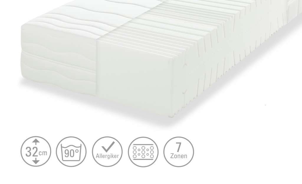 Komfortschaum-Matratze 32 cm Luxushöhe High Deluxe ¦ weiß Matratzen & Zubehör > Matratzen Größen > Matratzen 140x200 - Höffner