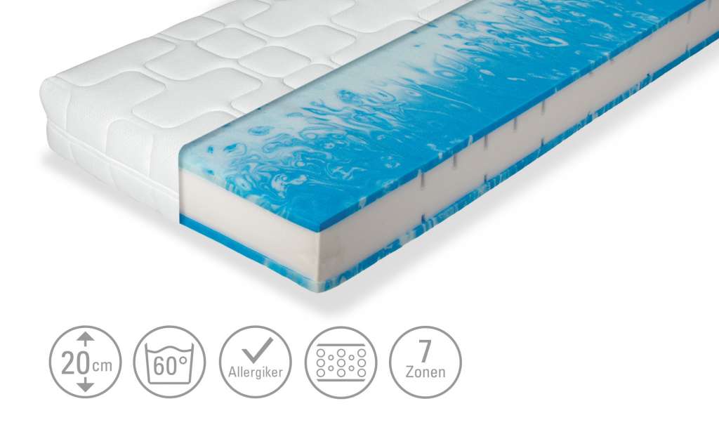 Gel-/Komfortschaum-Matratze  Twinflex Gel ¦ weiß Matratzen & Zubehör > Matratzen Größen > Matratzen 100x200 - Höffner