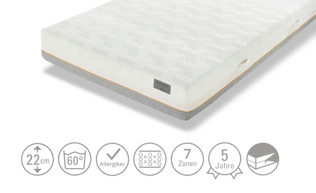 SCHLARAFFIA Geltex-Schaum-Matratze  Care 55 ¦ weiß Matratzen & Zubehör > Matratzen Größen > Matratzen 100x200 - Höffner