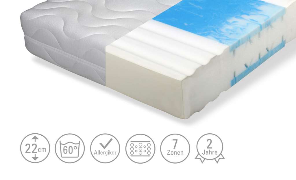 7-Zonen-Komfortschaum-Matratze   Vision Top ¦ weiß Matratzen & Zubehör > Matratzen Größen > Matratzen 140x200 - Höffner