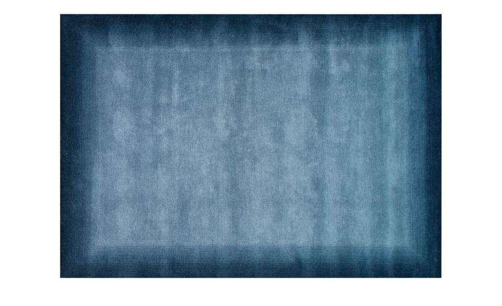 Handgeknüpfter Naturteppich  Vinciano Tami ¦ blau ¦ Wolle Teppiche > Wohnteppiche - Höffner