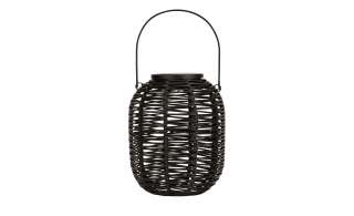 Solar-Tischleuchte, Laterne Rattan schwarz ¦ schwarz Ø: 16 Lampen & Leuchten > Außenleuchten - Höffner