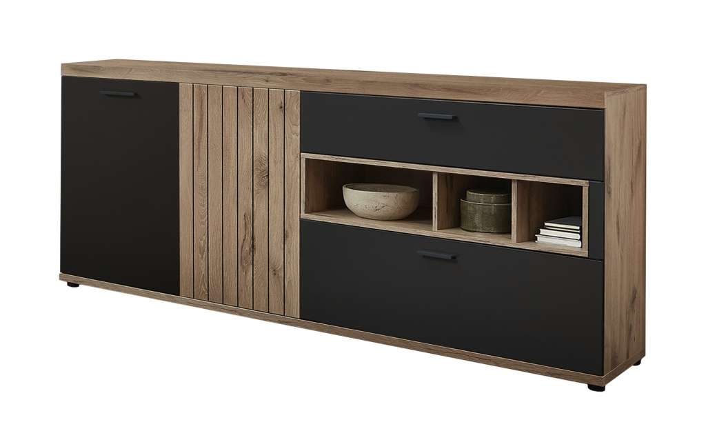 uno Sideboard  Lamella ¦ grau Kommoden & Sideboards > Sideboards - Höffner