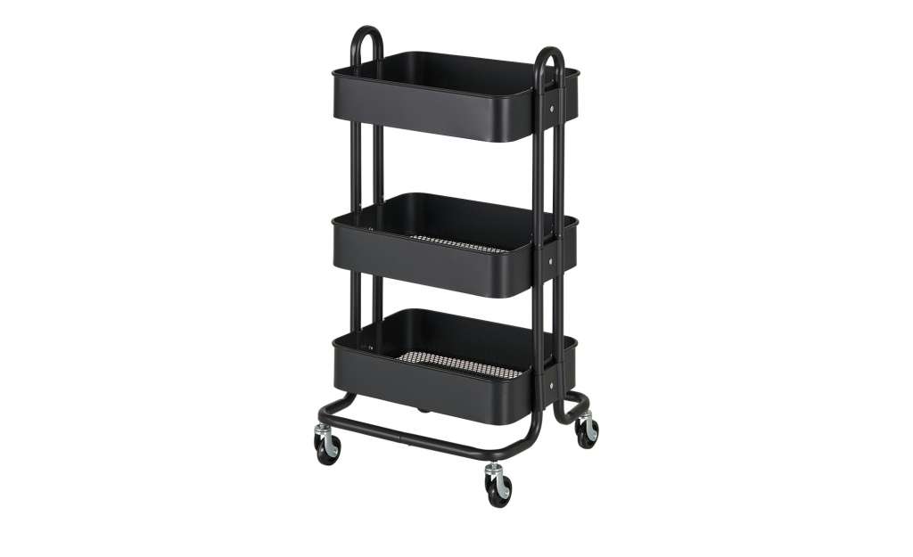 KHG Beistelltisch ¦ schwarz Tische > Beistelltische > Beistelltische auf Rollen - Höffner