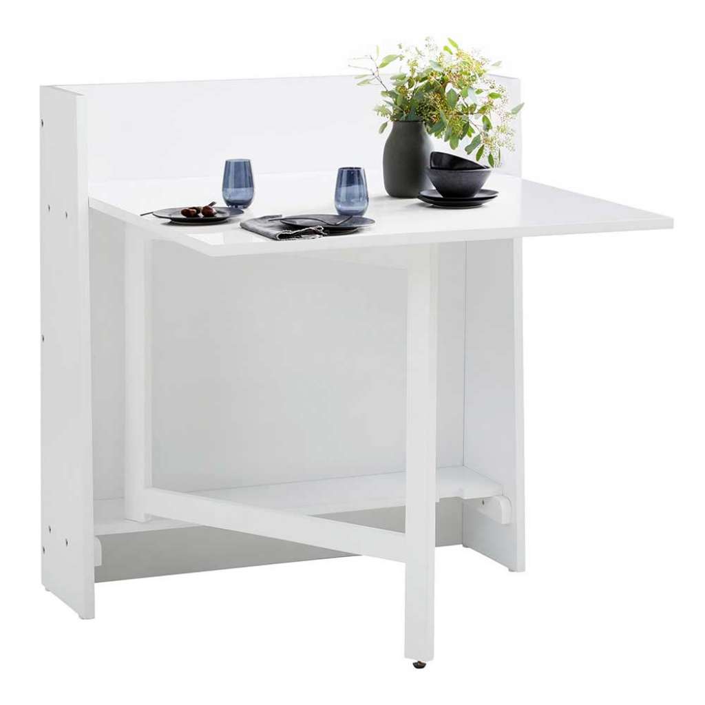 Küchen Tisch in Weiß Platte klappbar