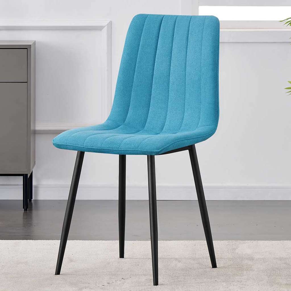 Esszimmerstühle in Türkis gesteppt 46 cm Sitzhöhe (4er Set)