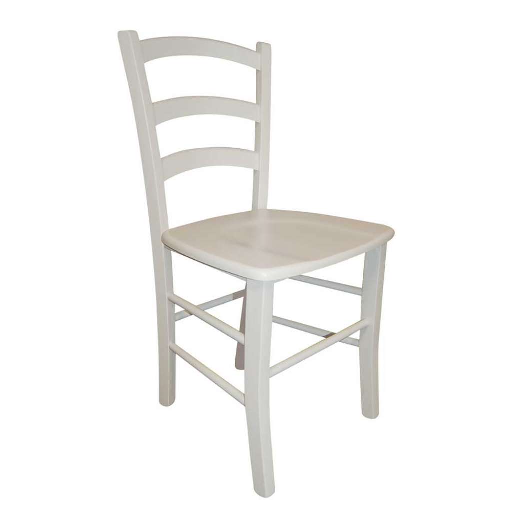 Landhaus Massivholzstühle aus Buche Weiß lackiert (2er Set)