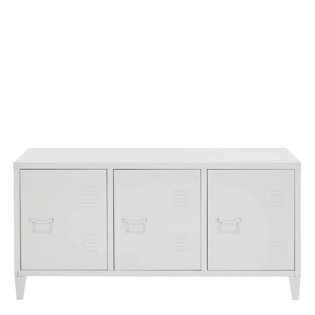 Metall Fernsehunterschrank in Weiß drei Drehtüren