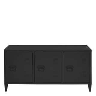 Spind Lowboard in Schwarz Industrie und Loft Stil