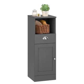 Badezimmerschränkchen in Grau 90 cm hoch 32 cm breit