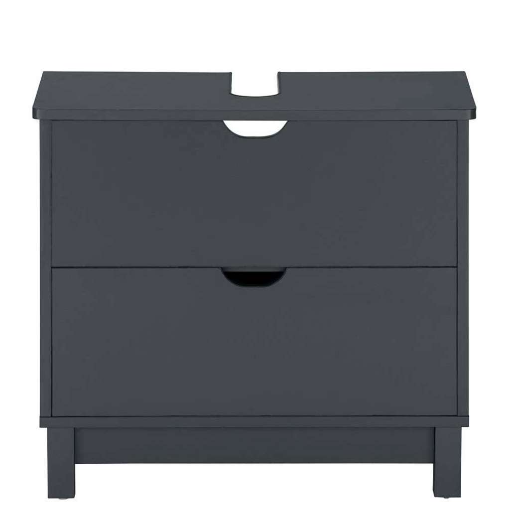 60 cm Waschtischunterschrank in Anthrazit Klappe