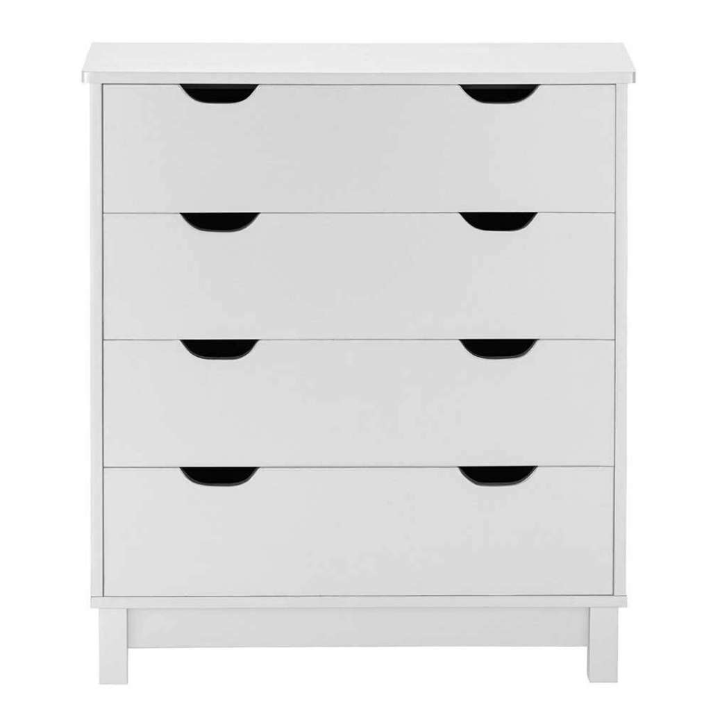 Kommode mit Schubladen in Weiß 80 cm hoch 70 cm breit