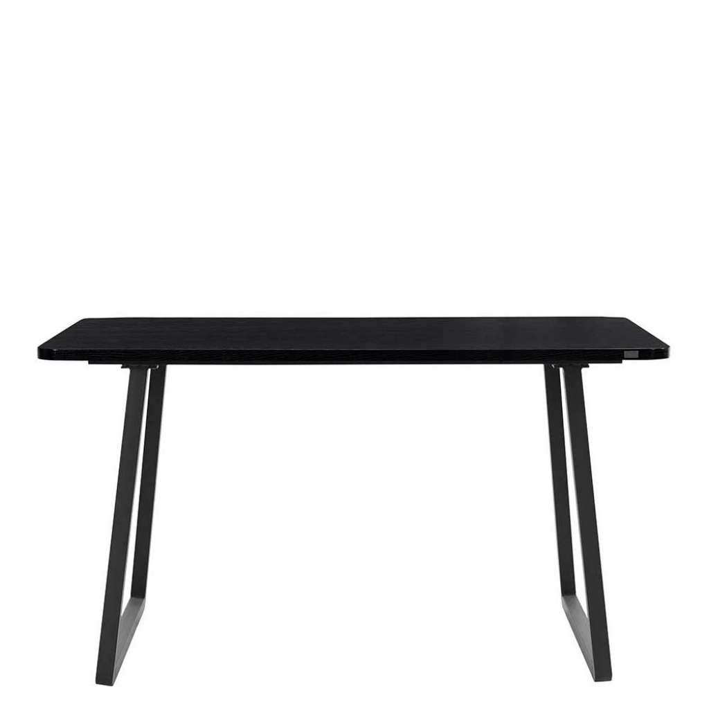 Küchen Tisch mit Metall Bügelgestell Schwarz