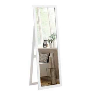 Rechteckiger Spiegel klappbar in Weiß 180 cm hoch