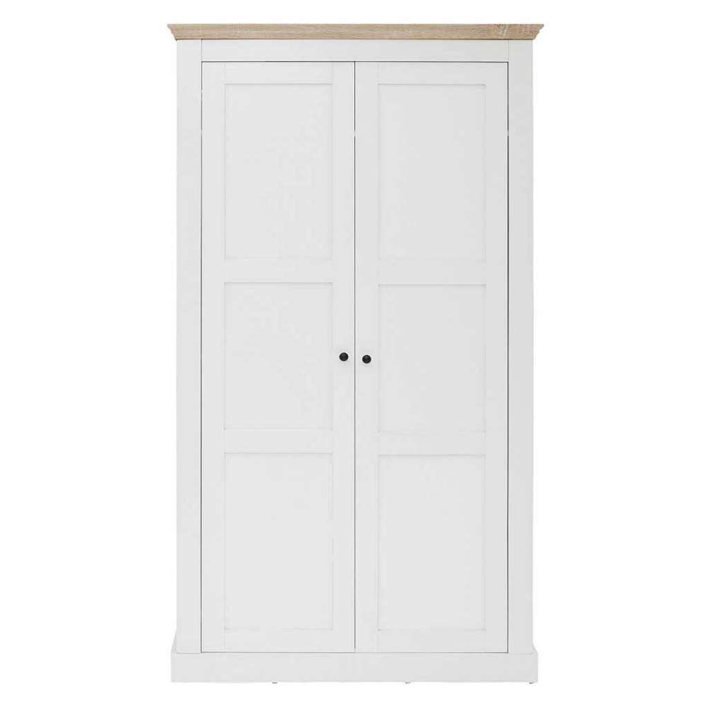 Kleiderschrank 2 türig in Weiß Skandi Design