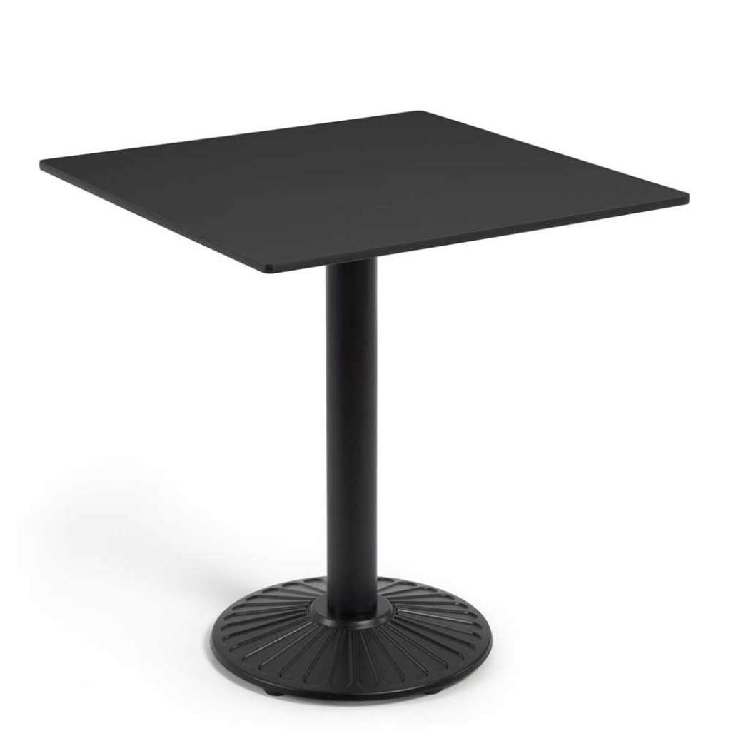 Quadratischer Esstisch in Schwarz HPL beschichtet