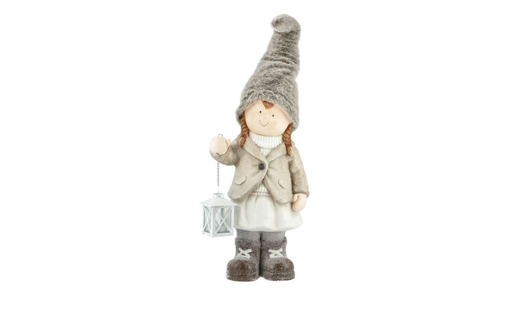 Deko Figur  Mädchen ¦ grau ¦ Polyester, Glas , Magnesia, Metall Aktuelle Gutschein Aktion > Schlafzimmer Aktion - Höffner