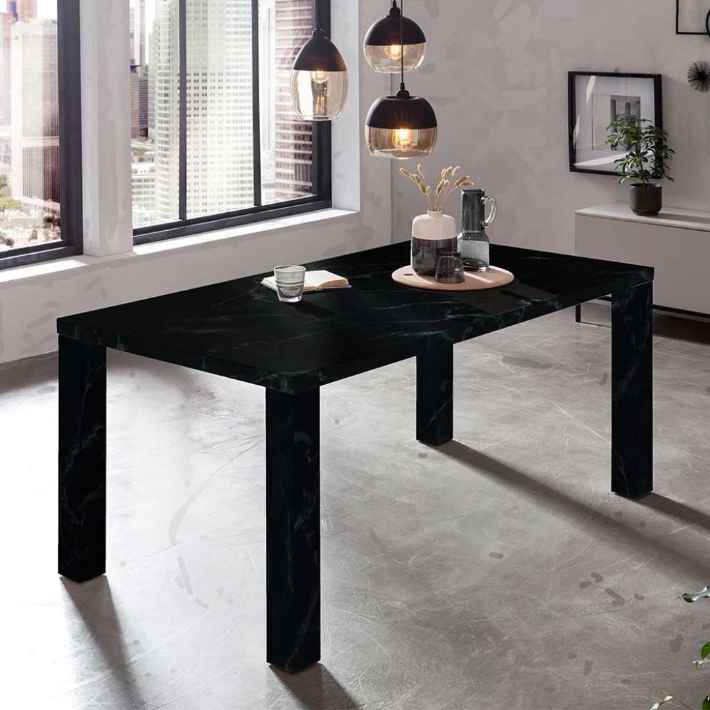 Schwarzer Esszimmer Tisch in modernem Design 180 cm breit