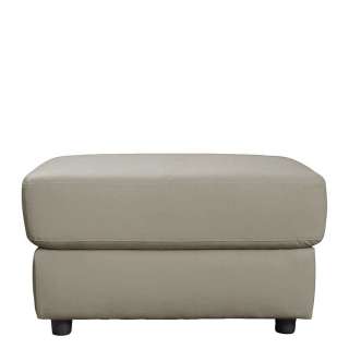 Moderner Couchhocker in Grau Bezug aus Kunstleder