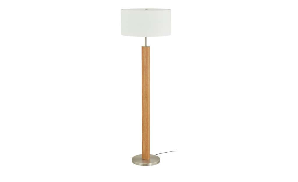 Herzblut Stehleuchte, 1-flammig Eiche geölt mit Chitz Schirm ¦ holzfarben Ø: 50 Lampen & Leuchten > Innenleuchten > Stehlampen - Höffner