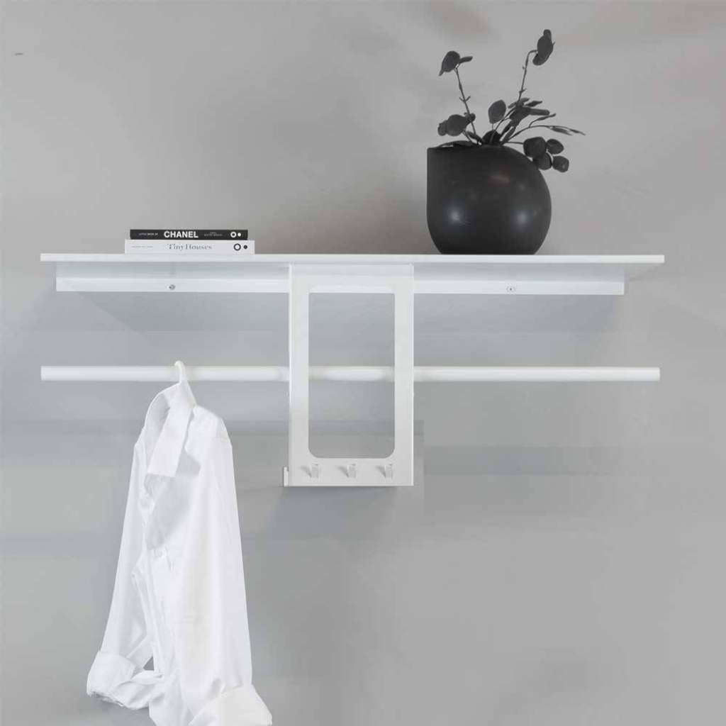 Metall Hängegarderobe im Skandi Design 100 cm breit 36 cm hoch