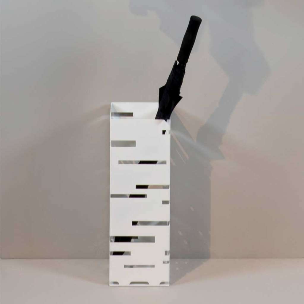 Weißer Regenschirmständer aus Stahl Skandi Design