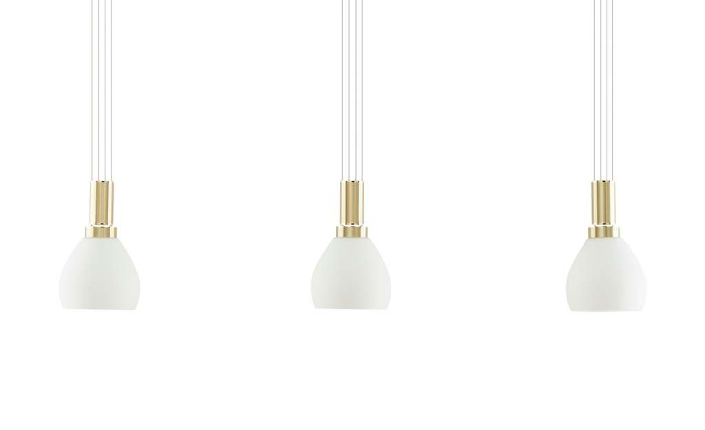 B-Leuchten LED-Pendelleuchte, 3-flammig, messing-matt ¦ gold Lampen & Leuchten > Innenleuchten > Deckenleuchten - Höffner